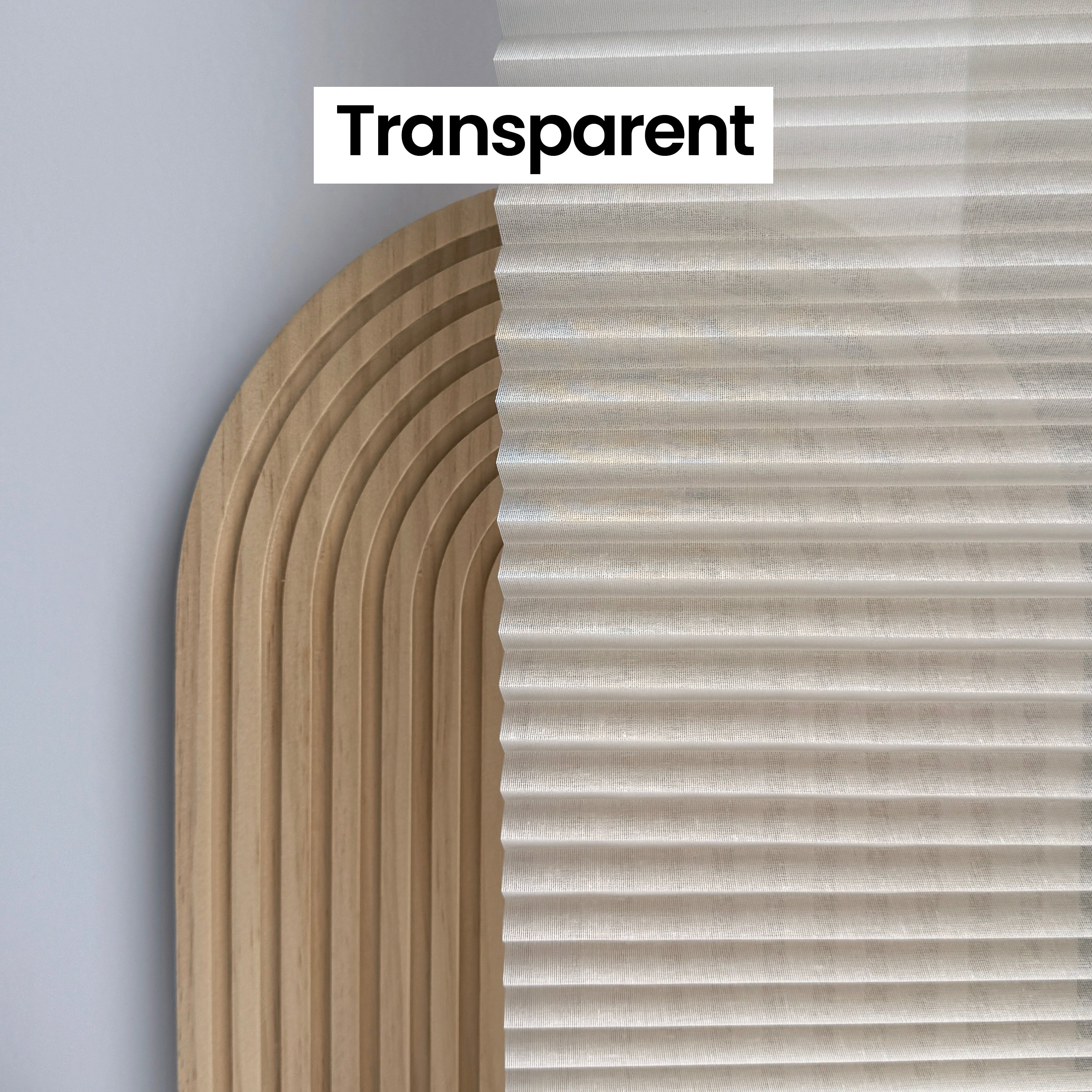Slim Serie 15 mm - Transparentes Plissee
